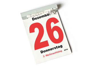 26. Dezember 2019 Zweiter Weihnachtstag