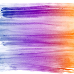 Abstract aquarelle texture in bright trendy vivid colors. Watercolor grunge hand painted brush strokes, striped background.