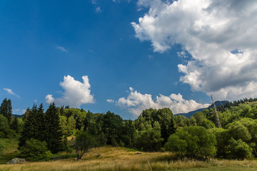 Landscape with clouds in the sky