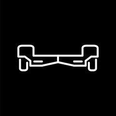 Obraz premium Hoverboard icon simple flat style vector illustration