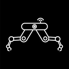 Robot hand machine simple flat style vector illustration