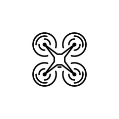 Fototapeta premium Air drone icon simple flat vector illustration