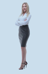 Fototapeta premium portrait in full growth, a young business lady.