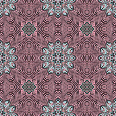 Seamless striped vector pattern with tribal and ethnic motifs