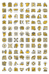 Big linear icons set collection. Suitable for print, website and presentation