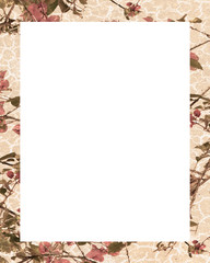 White Frame with Decorated Borders