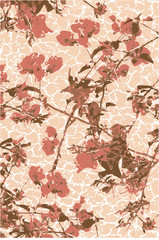 Textured Vintage Floral Motif