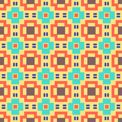 Abstract geometric seamless pattern in retro style. Rhythmic background with a crossed ornament.