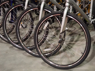 Fototapeta na wymiar bicycle wheels