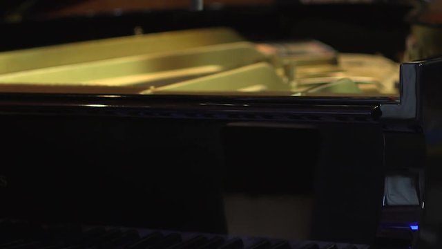 Pianoforte a coda in registrazione