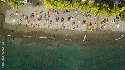 Plage Des Caraîbes Vue Du Ciel Photo Libre De Droits Sur