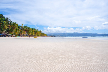 Wit strand op het eiland Boracay, Filipijnen