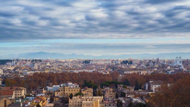 City of Rome. Time lapse city of Roma