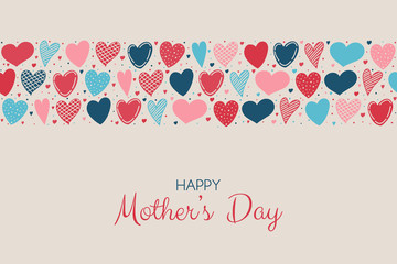 Hand drawn banner for Mother's Day. Vector.