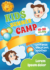 Kid Summer Vacation Template, Event Invitation, Festival Flyer