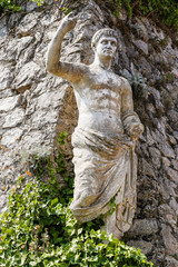 Fototapeta na wymiar Statue of emperor Augustus Caesar on monte solaro on island of capri. Campania. Italy