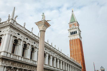 Fototapeta na wymiar St Mark's Campanile tower in Venice, Italy