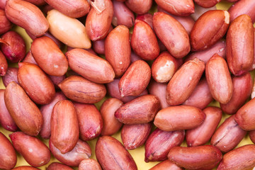Top view of red peanut