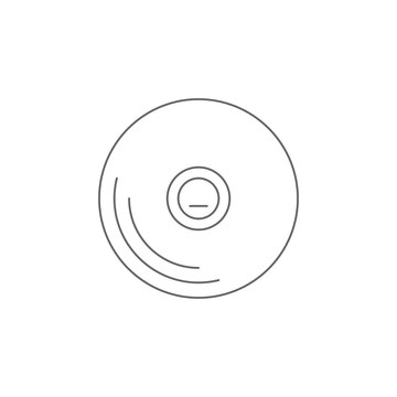 Musical vinyl icon. Simple element illustration. Musical vinyl symbol design template. Can be used for web and mobile