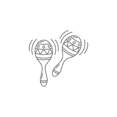 Maracas icon. Simple element illustration. Maracas symbol design template. Can be used for web and mobile