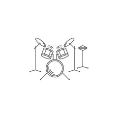 Drum set icon. Simple element illustration. Drum set symbol design template. Can be used for web and mobile