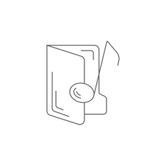 Music folder icon. Simple element illustration. Music folder symbol design template. Can be used for web and mobile