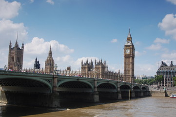 Fototapeta premium Big Ben near a bridge.