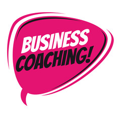 business coaching retro speech bubble