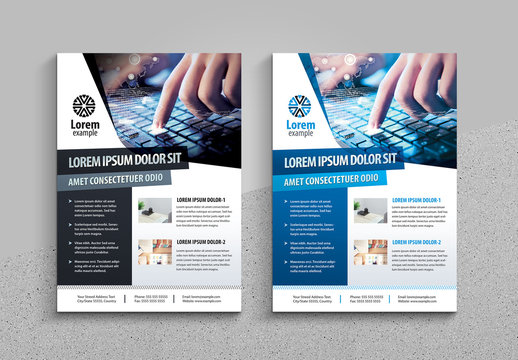 Flyer Layout with Geometric Accents