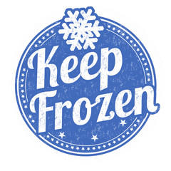 Keep frozen grunge rubber stamp