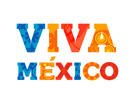 Viva mexico text quote card for mexican holiday