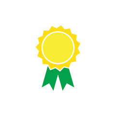 award icon yellow and green circle