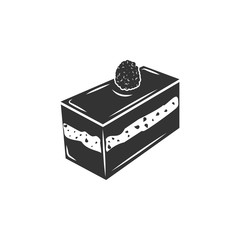 Piece of cake icon. Simple element illustration. Piece of cake symbol design template. Can be used for web and mobile
