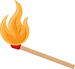 Lit Matchstick, Burning Matchstick