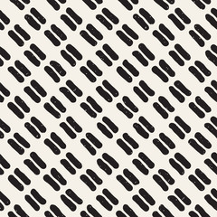 Hand drawn style ethnic seamless pattern. Abstract grungy geometric background in black and white.