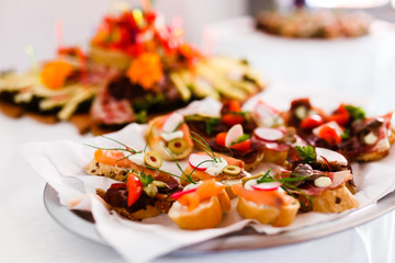 Catering snacks, appetizers or finger food