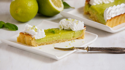 lime and lemon tart