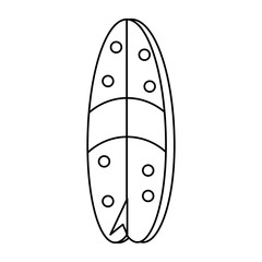surfboard with dots over white background, vector illustration