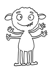 Ausmalbild Monster