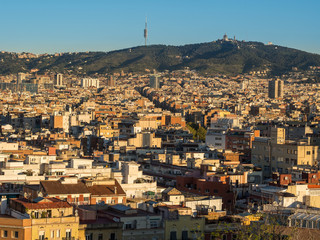 Naklejka premium Barcelona cityscape, Spain