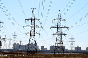 Electric current transmission line.