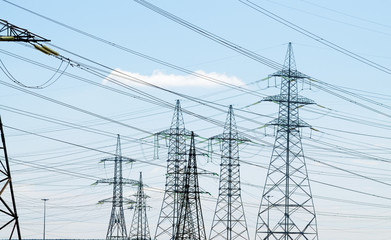 Electric current transmission line.