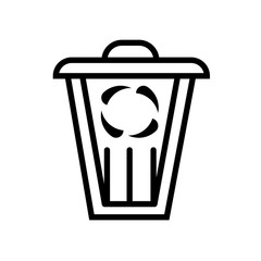 trash icon isolated on white background