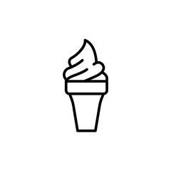 ice cream cone icon on white background