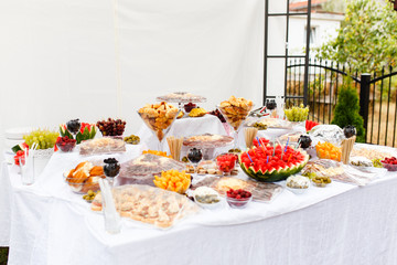 Different kind of food at table