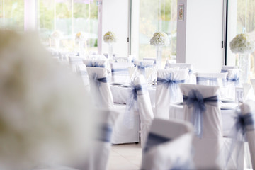 Table Setting At Luxury Wedding Reception Beautiful Flowers On The Table