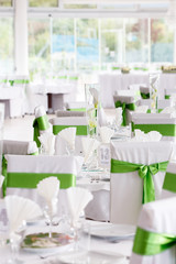 Table Setting At Luxury Wedding Reception Beautiful Flowers On The Table