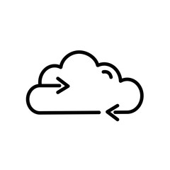 Reload data icon isolated on white background