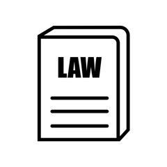 law book icon isolated on white background