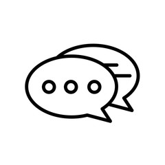 Chat icon isolated on white background